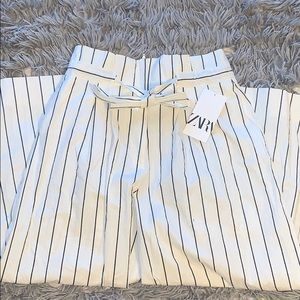 Zara Striped Wide Leg Pants Size M